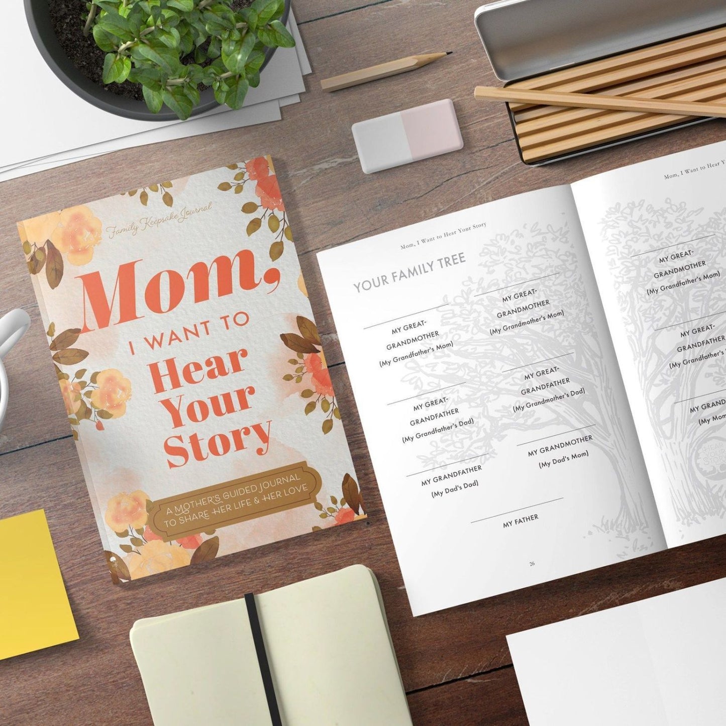 A MOTHER'S GUIDED JOURNAL
TO SHARE HER LIFE & -HER LOVE